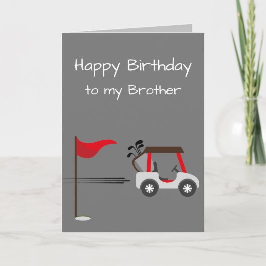 Waterverf Golf Fun Golf Brother Birthday Fun Kaart (Voorkant)