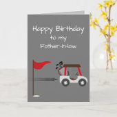 Waterverf Golf Fun Golf Brother Father-in-law Kaart (Gele Bloem)