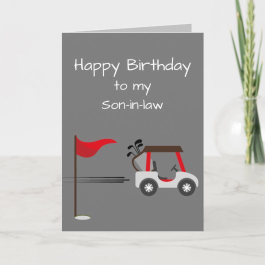 Waterverf Golf Fun Golf Brother Son-in-law Kaart (Voorkant)
