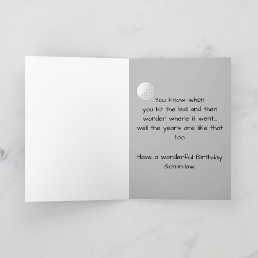 Waterverf Golf Fun Golf Brother Son-in-law Kaart (Binnen)