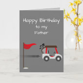 Waterverf Golf Fun Golf Brother Vader Kaart (Gele Bloem)