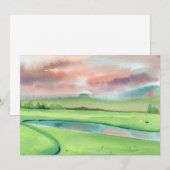 Waterverf Golf Kaart (Voorkant / Achterkant)