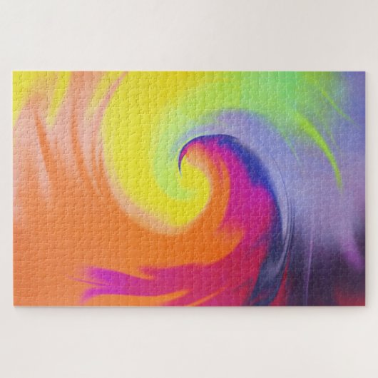 Waterverf golf - Puzzle Legpuzzel (Horizontaal)