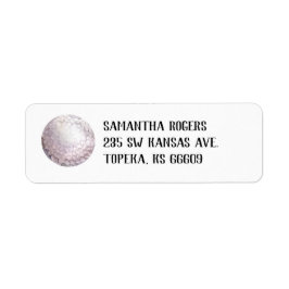 Waterverf Golf Return-adreslabels Etiket