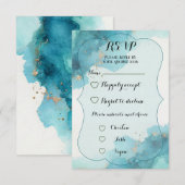 Waterverf golf - RSVP kaart (Voorkant / Achterkant)