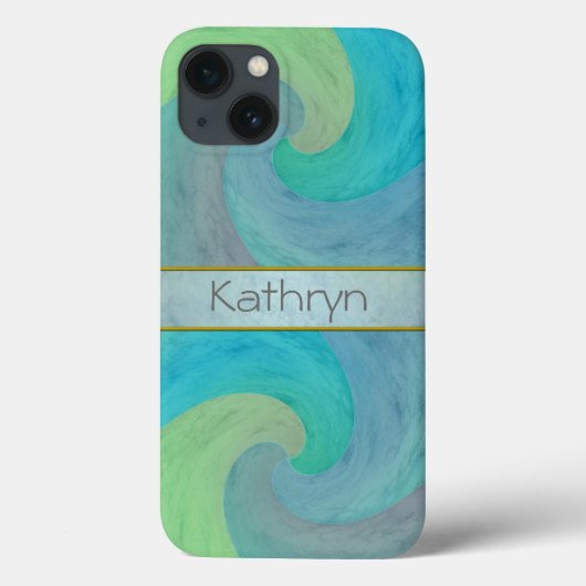 Waterverf Golf Turquoise Groen Persoonlijke Kunst Case-Mate iPhone Case (Achterkant)