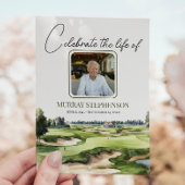 Waterverf golfbaan Fotoviering van het leven Kaart