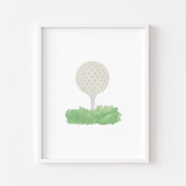 Waterverf golfbal poster