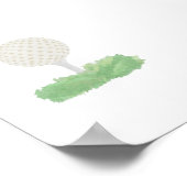 Waterverf golfbal poster (Hoek)