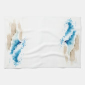 Waterverf golfstrand theedoek (Horizontaal)