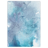 Waterverf golft oceaanblauw paars geschilderd klembord (Achterkant)