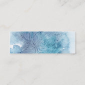 Waterverf golft oceaanblauw paars geschilderd mini visitekaartje (Achterkant)