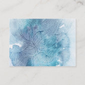 Waterverf golft oceaanblauw paars geschilderd visitekaartje (Achterkant)