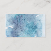 Waterverf golft oceaanblauw paars geschilderd visitekaartje (Achterkant)