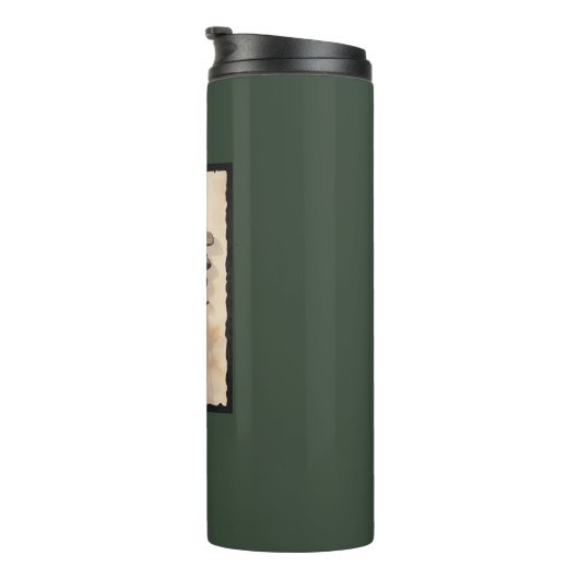 Waterverf Golftassen Monogram Custom Thermosbeker (Geroteerd rechts)