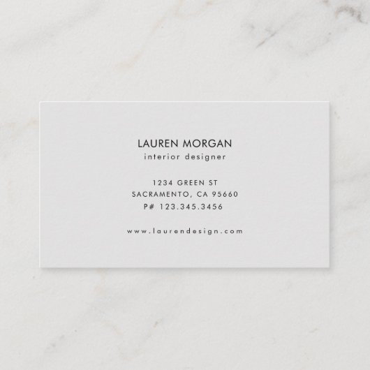 Waterverf golven blauw minimalistisch Visitekaartj Visitekaartje (Achterkant)