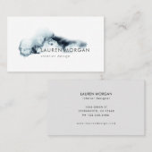 Waterverf golven blauw minimalistisch Visitekaartj Visitekaartje (Voorkant / Achterkant)