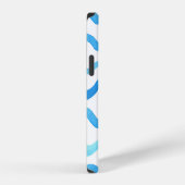 Waterverf golven: Blauw turquoise naadloos. iPhone Hoesje (Rechterkant)