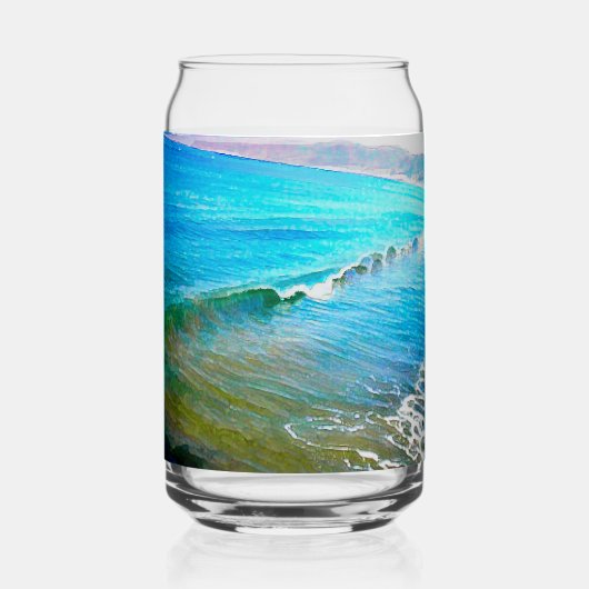 Waterverf golven blikvorm glas (Voorkant)
