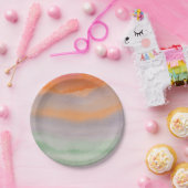 Waterverf golven Borden Papieren Bordje (Feest)