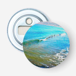 Waterverf golven button flesopener