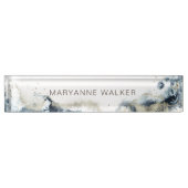 Waterverf golven en goudzand kust naambordje (Voorkant)