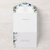 waterverf golven en zand (geen ENV nodig) All In One Uitnodiging (Buitenkant)