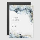 Waterverf golven en zand magnetisch Visitekaartje (Voorkant / Achterkant)