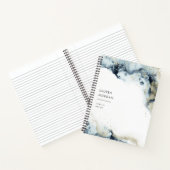 Waterverf golven en zand monogram notitieboek (Binnen)