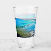 Waterverf golven glas (Achterkant)