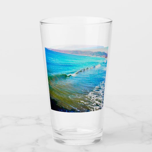 Waterverf golven glas (Voorkant)