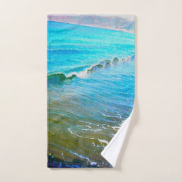 Waterverf golven  handdoek