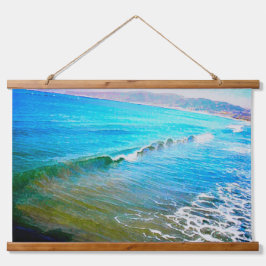 Waterverf golven hangend wandkleed