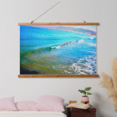 Waterverf golven hangend wandkleed (Slaapkamer)