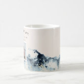 Waterverf golven kustlijn opslaan de datum foto koffiemok (Center)