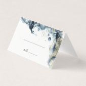 Waterverf golven minimalistische bruiloft tafel Ka Kaart (Voorkant)