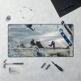 waterverf golven paar foto monogram bureaumat