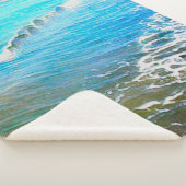 Waterverf golven sherpa deken (3/4)