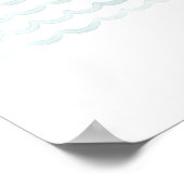 Waterverf golven strand kinderkamer decor poster (Hoek)