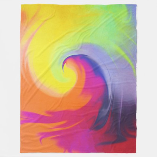 Waterverf golven - vlootswand fleece deken (Voorkant)