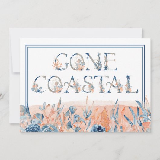 Waterverf Gone Coastal I'moved Announcement Aankondiging (Voorkant)