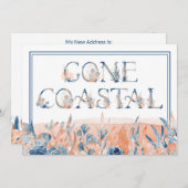 Waterverf Gone Coastal I'moved Announcement Aankondiging (Voorkant / Achterkant)