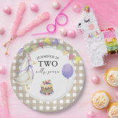 Waterverf Goose 2e geboortedag Papieren Bordje (Feest)