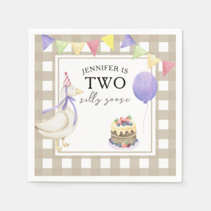 Waterverf Goose 2e geboortedag Servet