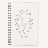 Waterverf Goose Aangepaste naam Notitieboek (Voorkant)