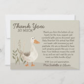 Waterverf Goose - Baby shower bedankpas Bedankkaart (Voorkant)