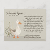 Waterverf Goose - Baby shower bedankpas Briefkaart (Voorkant)