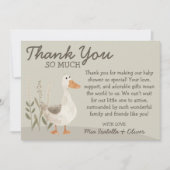 Waterverf Goose Baby shower - Dank u kaart (Voorkant)