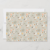 Waterverf Goose Baby shower - Dank u kaart (Achterkant)