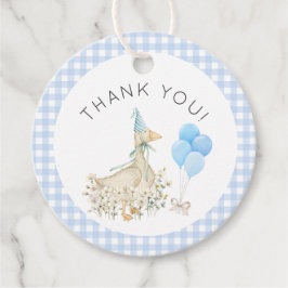Waterverf Goose Boy Wildflower Baby shower Favorie Bedankjes Labels